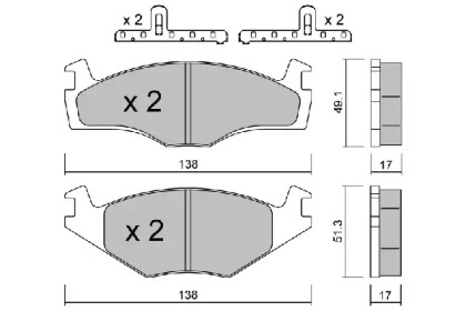 Комплект тормозных колодок AISIN BPVW-1035